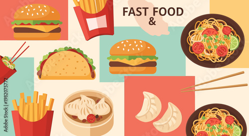 A vibrant illustration depicting a hand reaching for golden, crispy french fries. Perfect for food blogs, menus, or social media campaigns conveying e