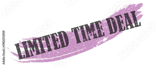 Limited Time Deal Stamp Red Urgent Offer Discount Label