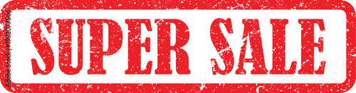 Super Sale Stamp Bold 3D Discount Promotion Red Ink Badge
