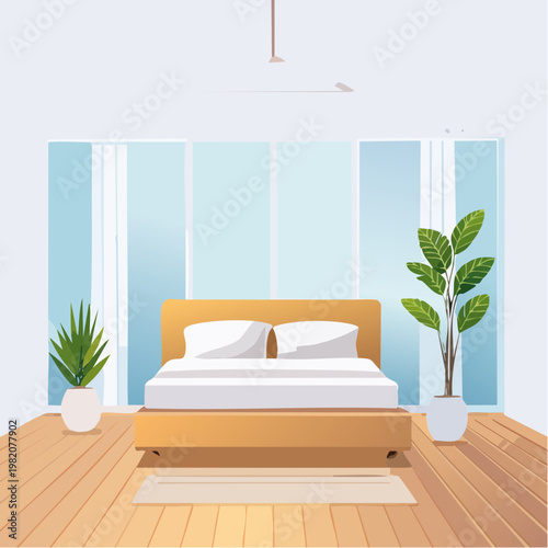 Minimalistischer Raum mit sanftem Duftkonzept