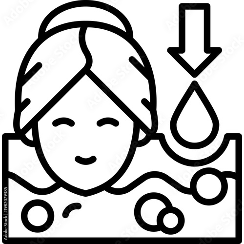 Skin Nutrition line icon