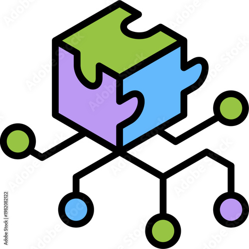 Enzymes lineal color icon