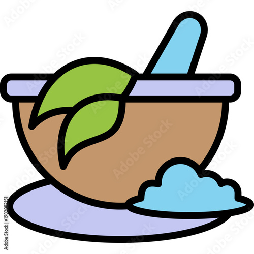 Herbal Extract lineal color icon