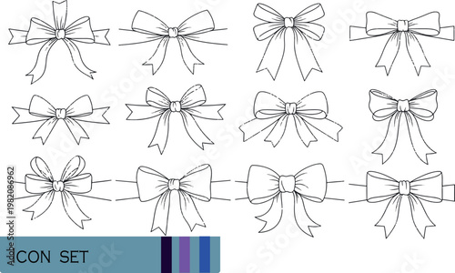 Print Modern Technology and Digital Communication Line Icon Set