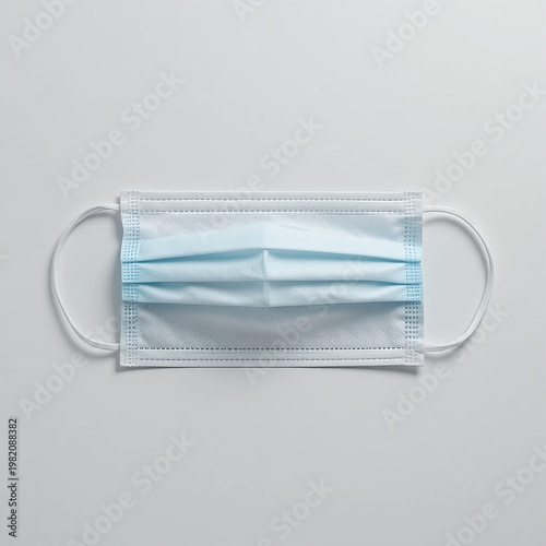 Surgical face mask on white background, protective medical mask