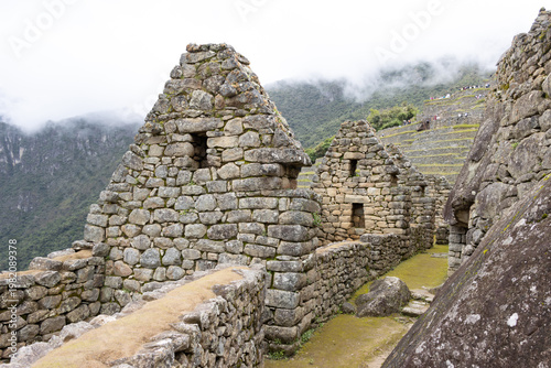 Bild auf Leinwand Vistas de la ciudadela Inca de Machu Picchu, ruinas consideradas una de las siet
