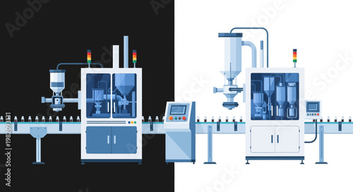 Industrial manufacturing machinery in operation.