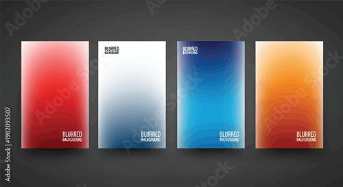 Gradient brochure templates, colorful flyers, modern covers