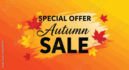 Autumn sale, special offer, fall discount, seasonal promotion