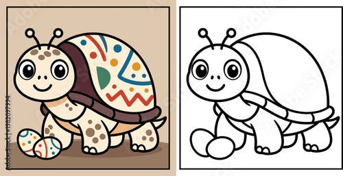 Photos Cute Turtle Coloring Page