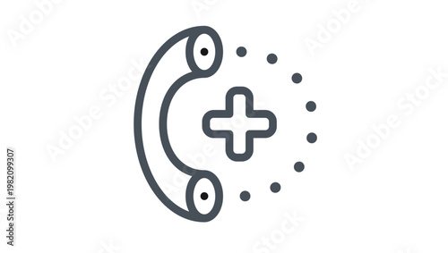 Photos Medical Emergency Call Vector Icon Illustration