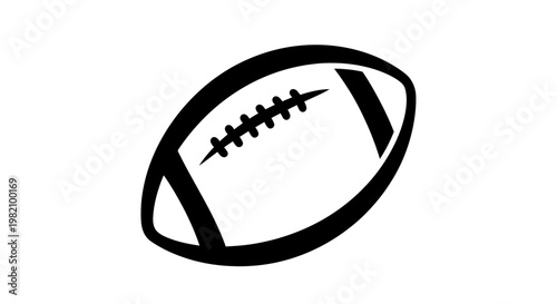 American Football Icon Vector Graphic, Sport Ball Symbol