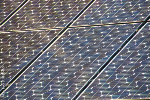 Solar panels on a domestic house roof