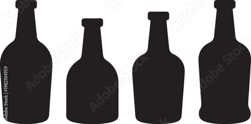 A wine bottle and glass with red liquid and a blank label are isolated on a white background, creating a sleek beverage object perfect for a winery or bar party