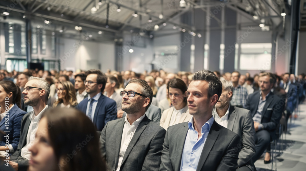 Obraz premium Diverse Audience Engaged in a Professional Conference Seminar Event for Career and Business Networking