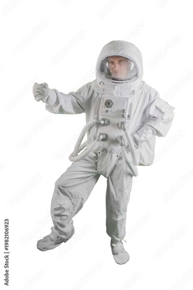 custom made wallpaper toronto digitalMale astronaut in white space suit standing isolated background full length
