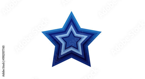 Layered Blue Star Graphic