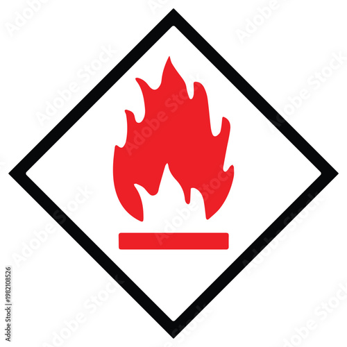 Flammable Materials Sign Vector Art Illustrations