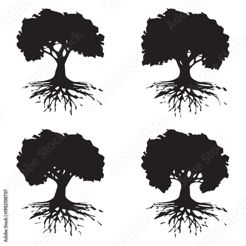 Natural Roots Vector Illustrations Art