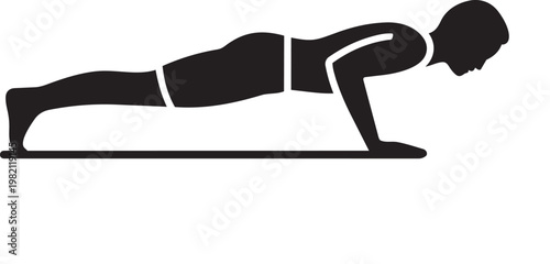 A person performing a plank exercise