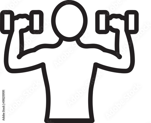 A person lifting dumbbells