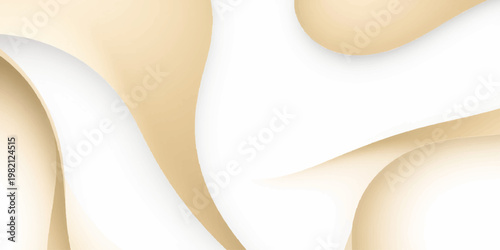 An abstract white background with flowing waves features a cracked brown chicken eggshell and a raw yellow yolk, representing a fragile breakfast food ingredient and protein concept