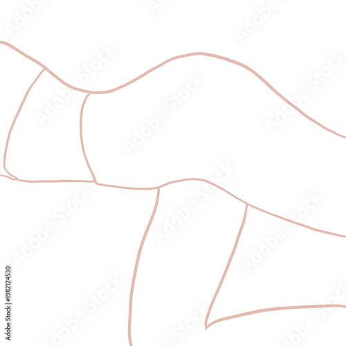 Quadro su tela Woman Doing Glute Exercise Line Art