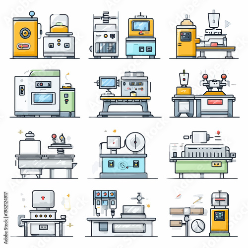Collection of Various Industrial Machines and Technology