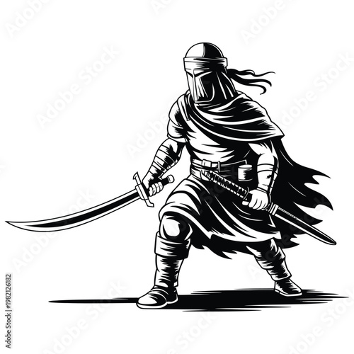 knight with sword and shield