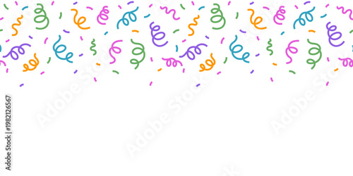 紙吹雪のシームレス背景画像。（Confetti seamless background image.）
