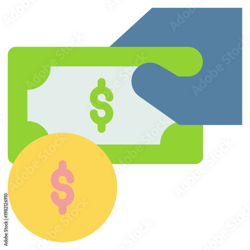 payment cash pay money sell buy shopping flat style icon