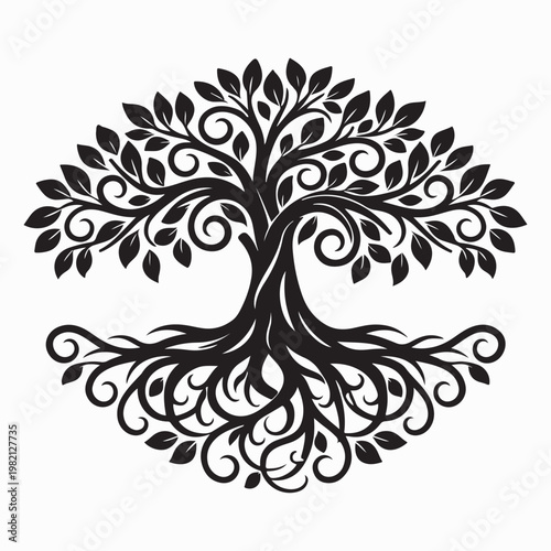 abstract floral tree