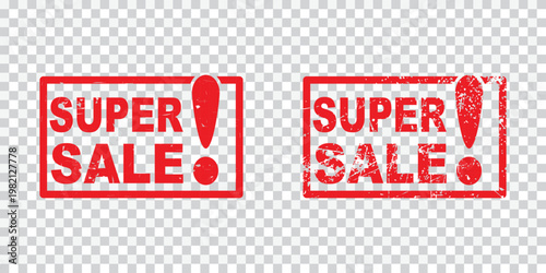 Super Sale Red Rubber Stamp Set with Clean and Distressed Versions