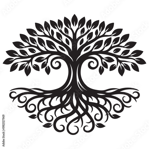 vector illustration of an abstract tree