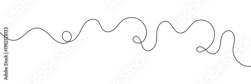 Thin line wavy abstract vector white background. Curve wave seamless pattern. Line art striped graphic template. Vector illustration. EPS 10 .