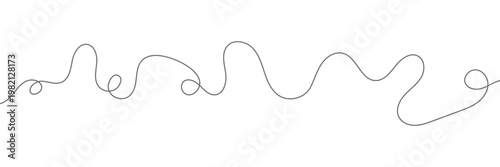 Thin line wavy abstract vector white background. Curve wave seamless pattern. Line art striped graphic template. Vector illustration. EPS 10 .