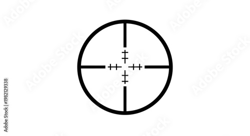 Simple black crosshair or target scope icon, representing aim and precision on an isolated white background.