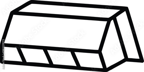 concrete barrier block for road safety flat design vector illustration