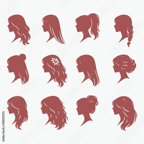 set of female faces
