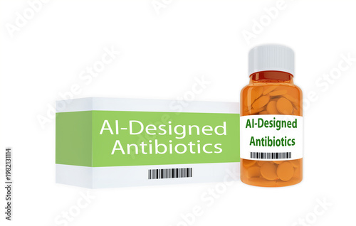 AI-Designed Antibiotics concept