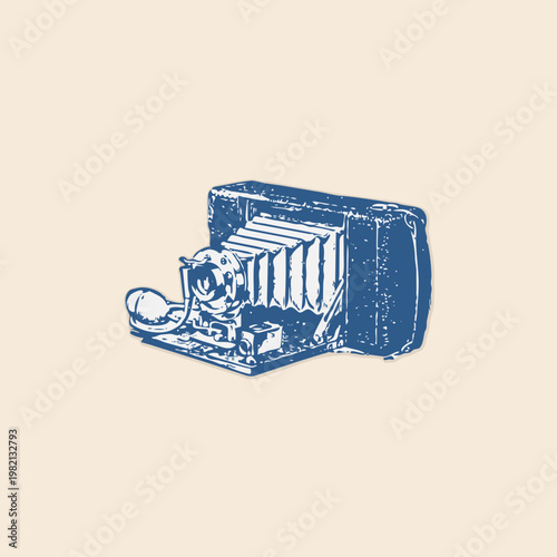 Analog film photgraphy camera icon clipart retro logo vintage illustration design vector element-12