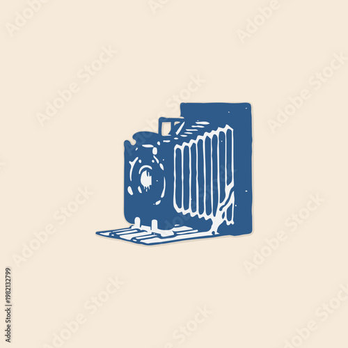 Analog film photgraphy camera icon clipart retro logo vintage illustration design vector element-14