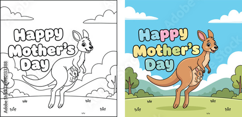 Kangaroos are jumping through the Australian outback to celebrate a happy holiday morning