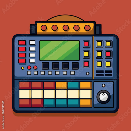 Colorful Drum Machine for Music Production and Beat Making