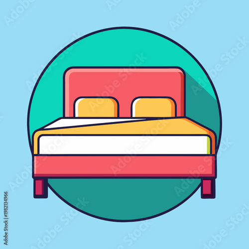 Modern Vector Illustration of a Comfortable Bed