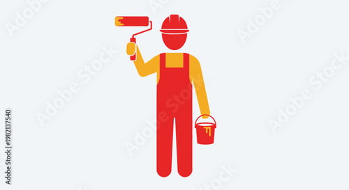 Painter icon with roller and bucket.