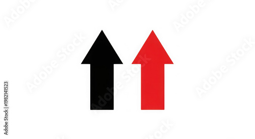 A black and a red arrow pointing upwards isolated on transparent background Free Download A black and a red arrow pointing upwards isolated on transparent background - GFXLoad