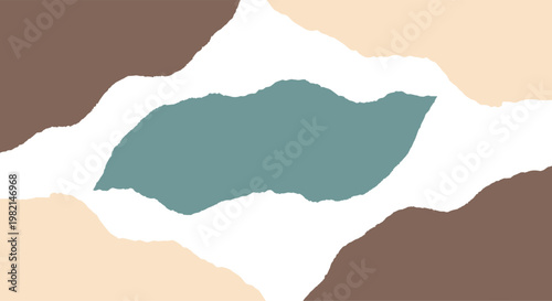 Abstract Colorful Torn Paper Strips Vector: Minimalist Ripped Paper Scraps with Deckle Edges, Organic Hand-Drawn Shapes for Creative Collage, Scrapbooking, Branding, and Modern Graphic Design