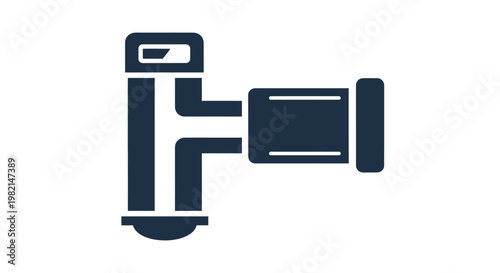 Camera on tripod with monitor icon.