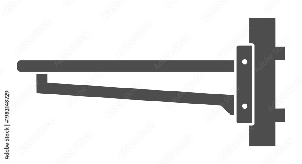 Fototapeta premium adjustable wall mounted shelf bracket silhouette.